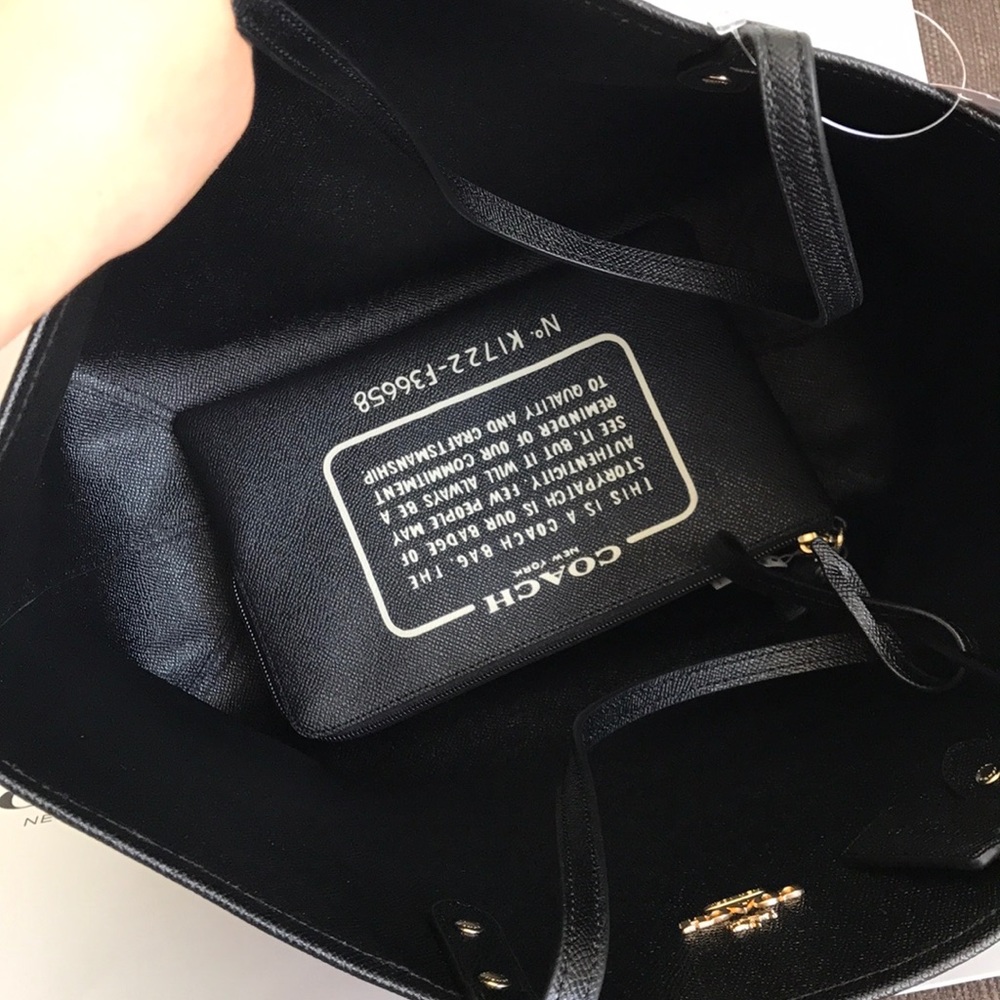 🌷coach reversible tote&pouch/shoulder bag/large - Picture 2 of 8